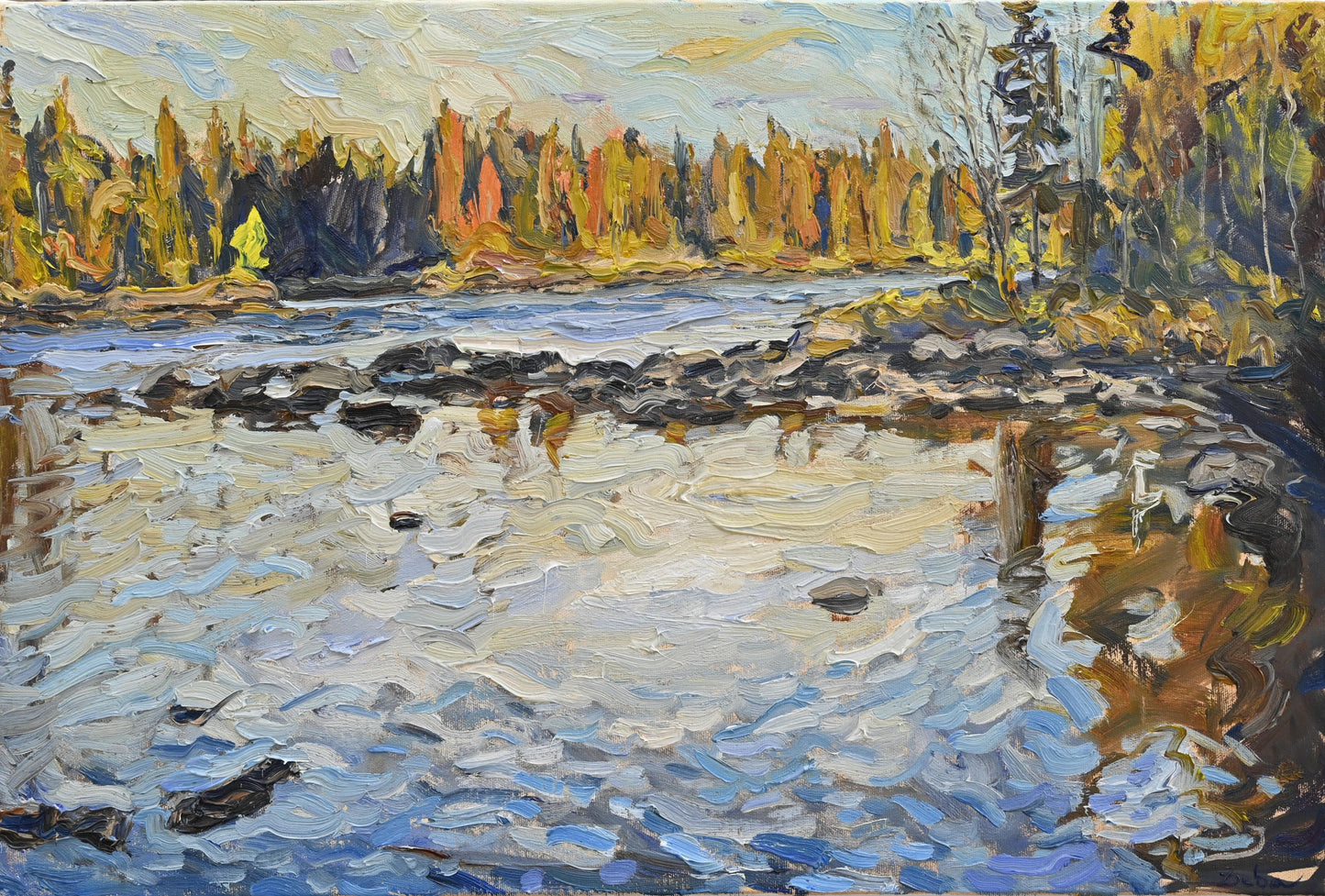 Les eaux colorées de l'automne